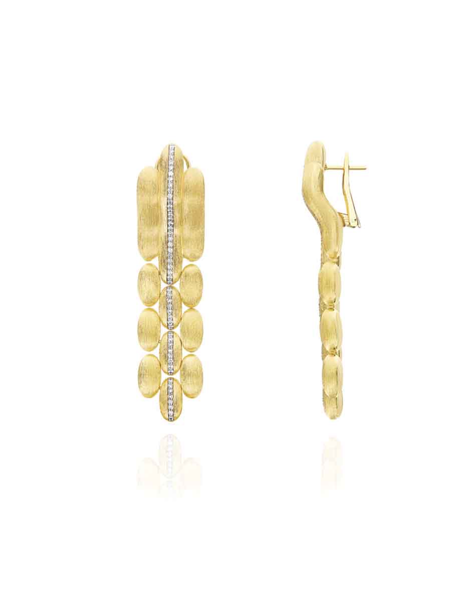 Nanis Orecchini "Diva" pendenti in oro e diamanti – Nanis Italian Jewels Offerta