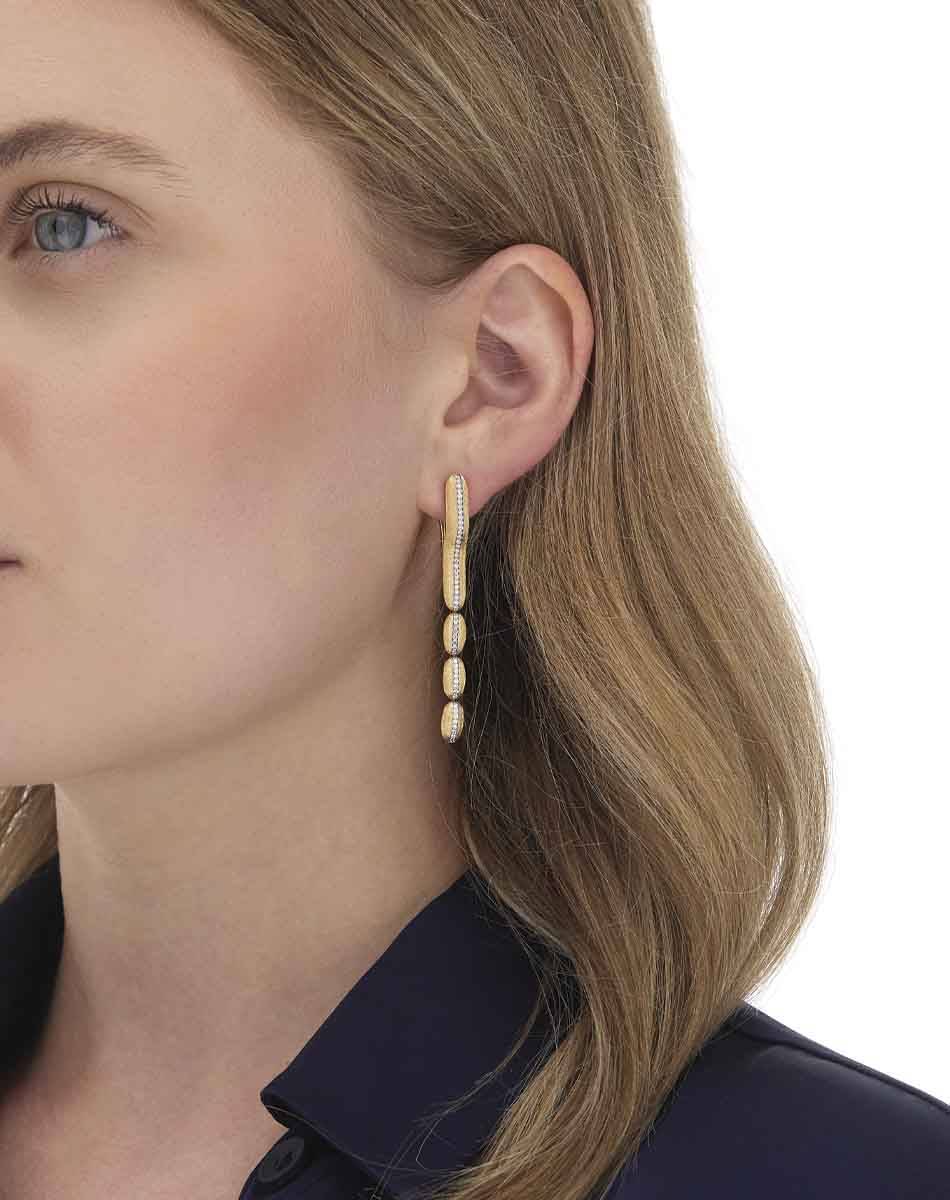 Nanis Orecchini "Diva" pendenti in oro e diamanti – Nanis Italian Jewels Outlet