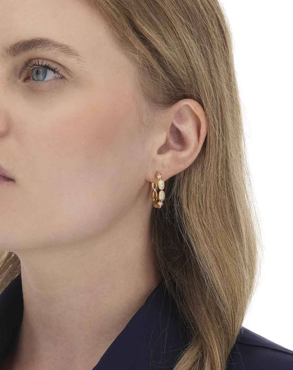 Nanis Orecchini a cerchio grandi "Diva" in oro e diamanti – Nanis Italian Jewels Saldi