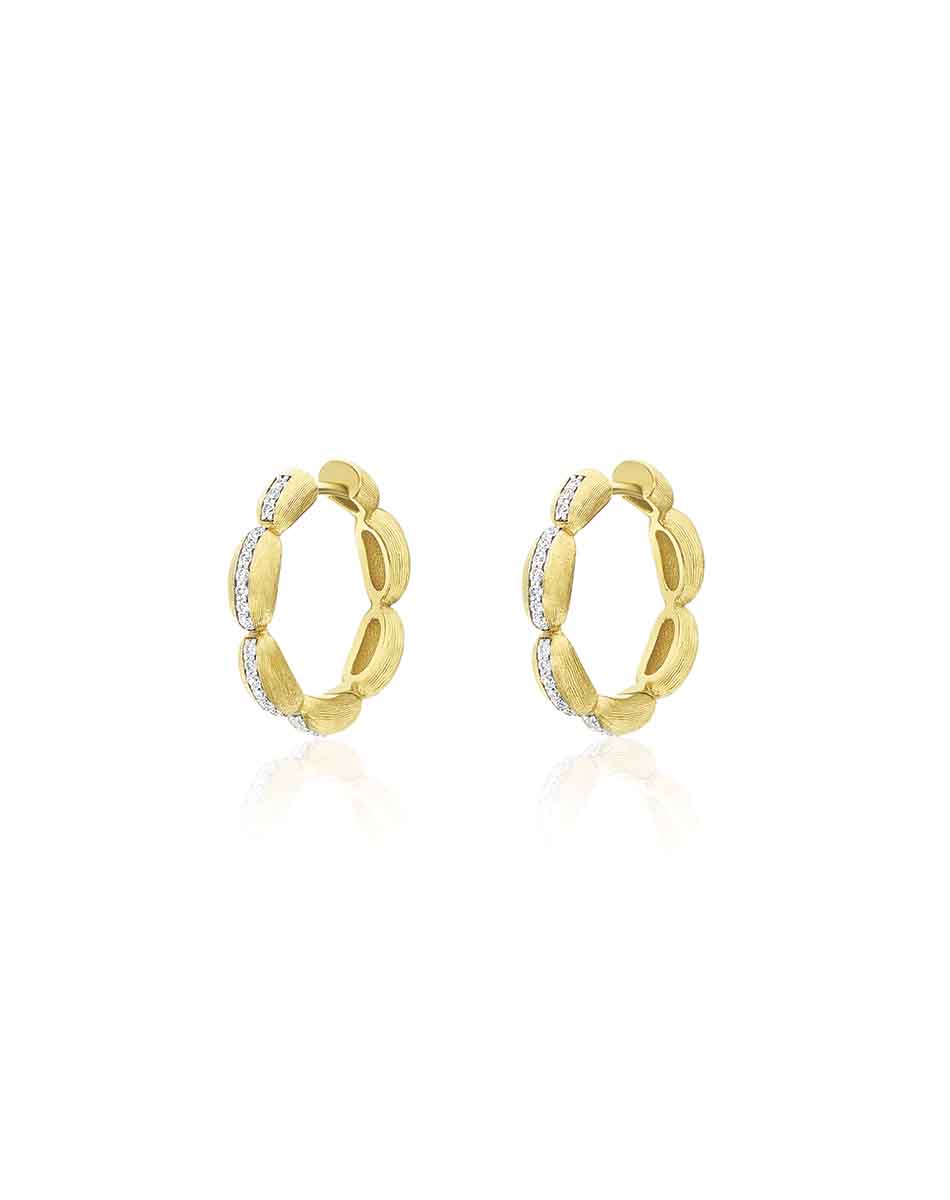 Nanis Orecchini a cerchio medi "Diva" in oro e diamanti – Nanis Italian Jewels