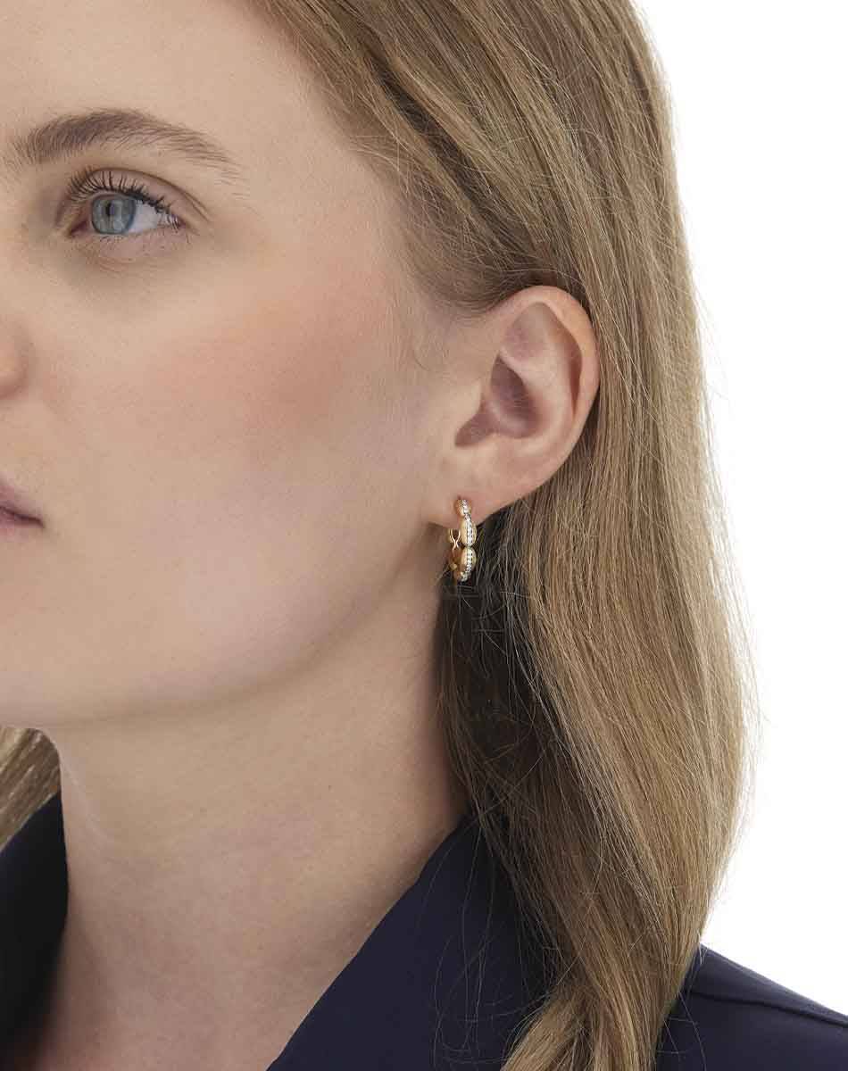 Nanis Orecchini a cerchio medi "Diva" in oro e diamanti – Nanis Italian Jewels Offerte