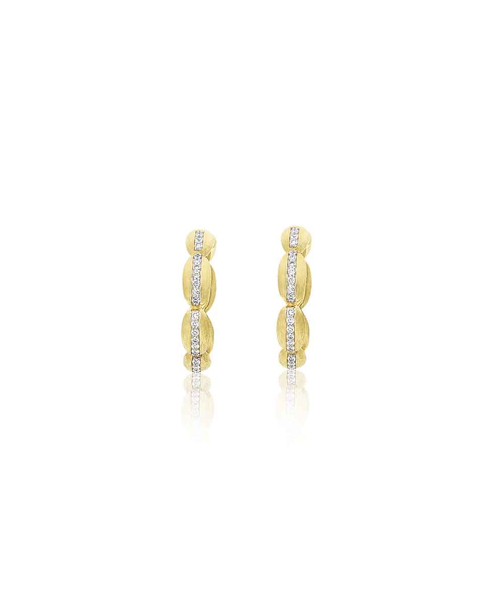 Nanis Orecchini a cerchio medi "Diva" in oro e diamanti – Nanis Italian Jewels Offerte