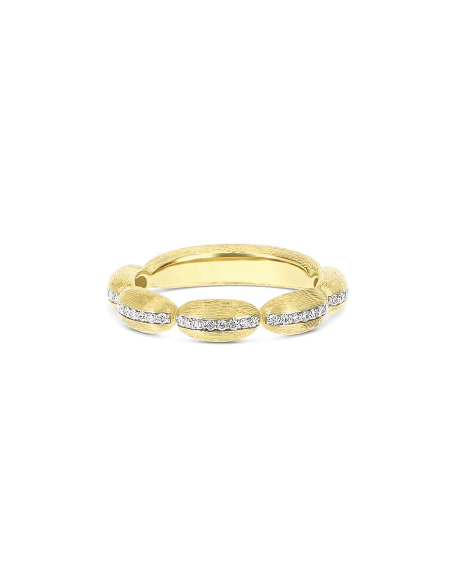 Nanis Anello “Diva” con boules in oro e diamanti – Nanis Italian Jewels