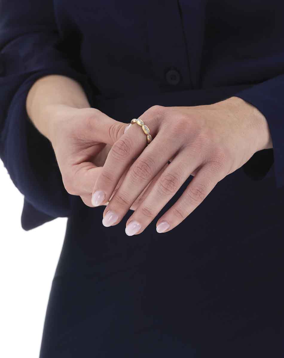 Nanis Anello “Diva” con boules in oro e diamanti – Nanis Italian Jewels Vendite Flash