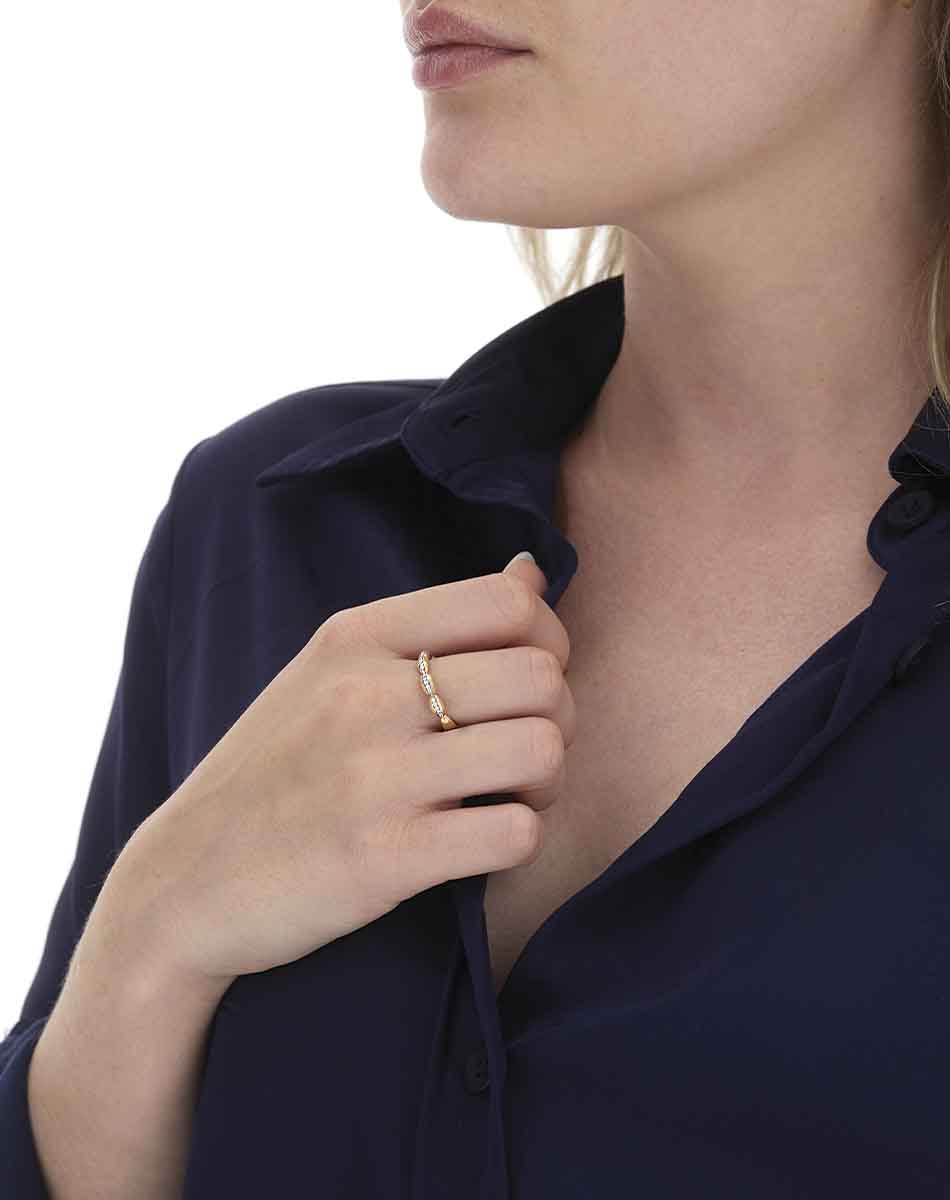 Nanis Anello “Diva” con boules in oro e diamanti – Nanis Italian Jewels Negozio