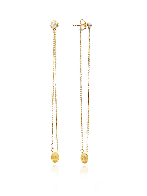 Nanis Orecchini "LUCE" pendenti lunghi in oro e diamanti – Nanis Italian Jewels I Più Venduti