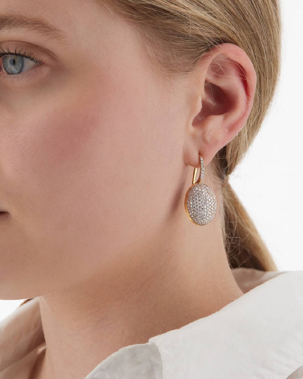 Nanis Orecchini "CILIEGINE" con boules pendenti in oro e diamanti (grandi) – Nanis Italian Jewels Comprane uno, ottenene uno gratis