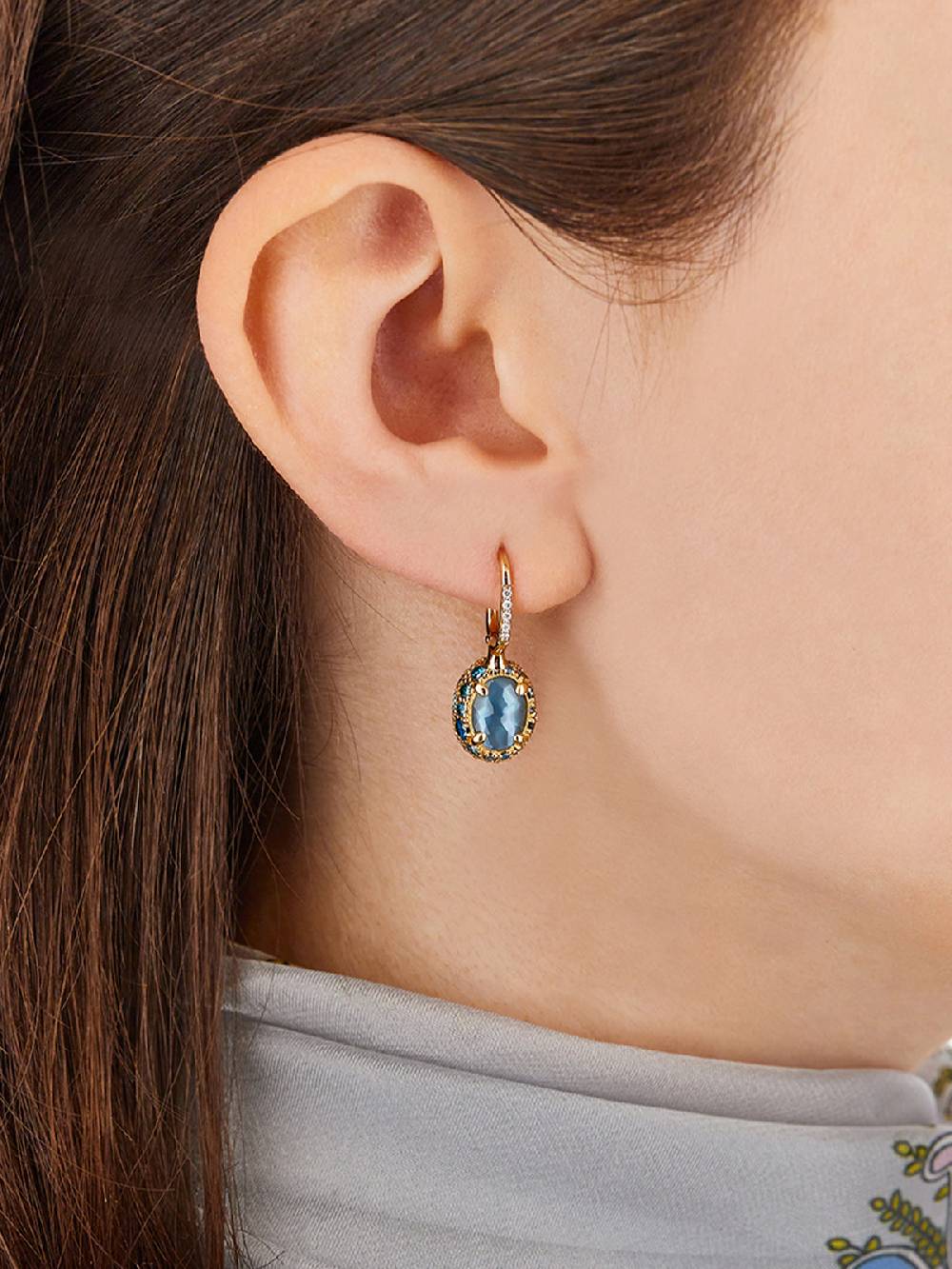 Nanis Orecchini CILIEGINE "DANCING REVERSE" double face in oro, diamanti blu – Nanis Italian Jewels Fino Al -60%