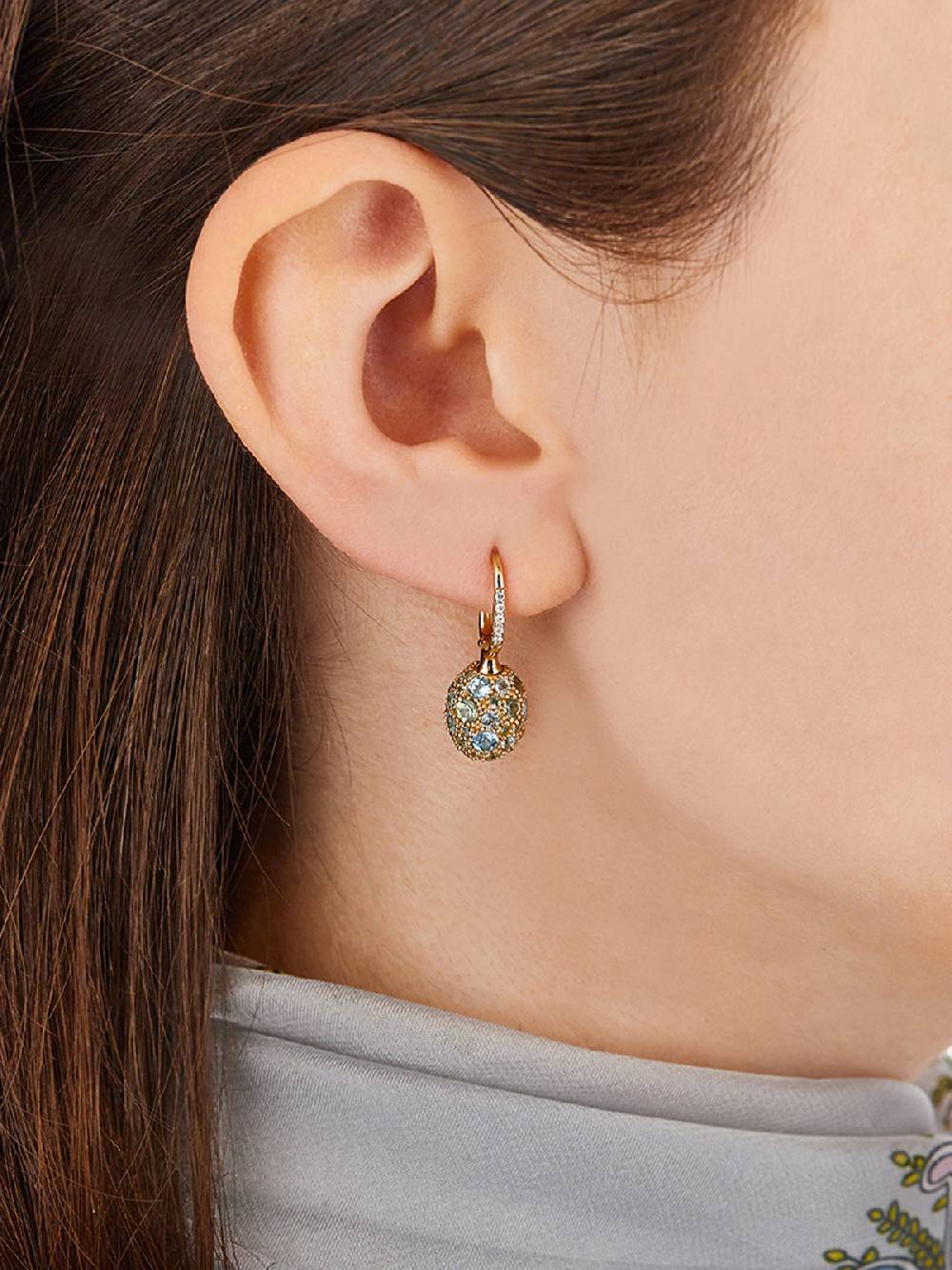 Nanis Orecchini CILIEGINE "DANCING REVERSE" double face in oro, diamanti blu – Nanis Italian Jewels Fino Al -60%