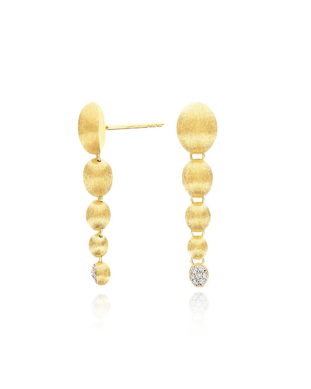 Nanis orecchini "nuvolette" pendenti con boules degradè in oro e diamanti – Nanis Italian Jewels Vendita Economica