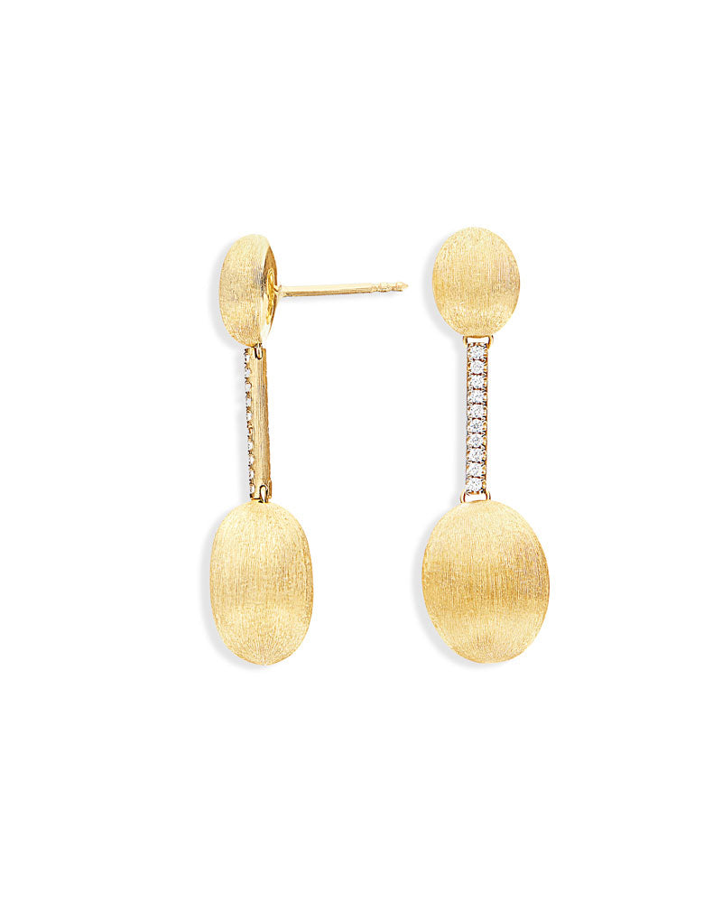 Nanis Orecchini "DANCING ÉLITE" con boules pendenti in oro legate da barrett – Nanis Italian Jewels Vendite Flash