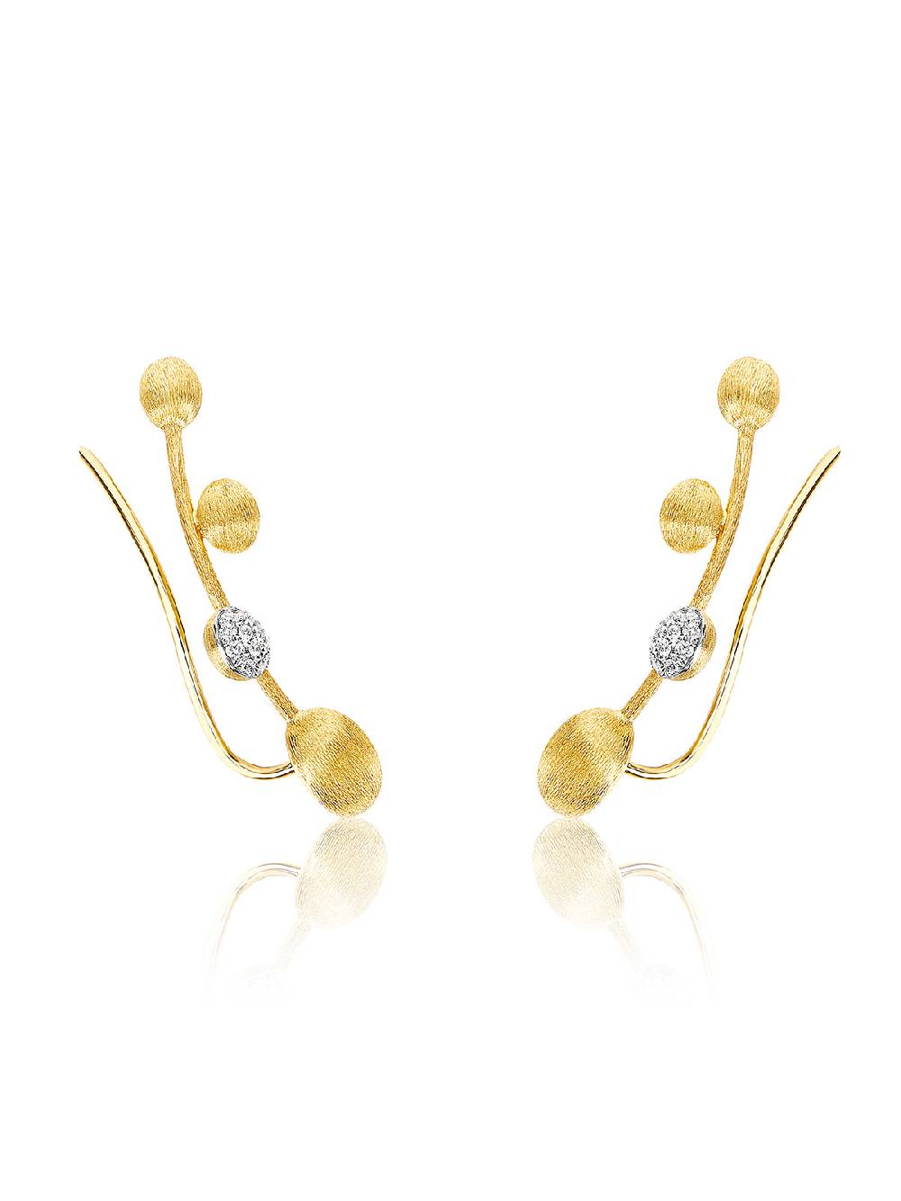 Nanis Orecchini "DANCING ÉLITE" a ramoscello in oro e diamanti – Nanis Italian Jewels Flash Sale