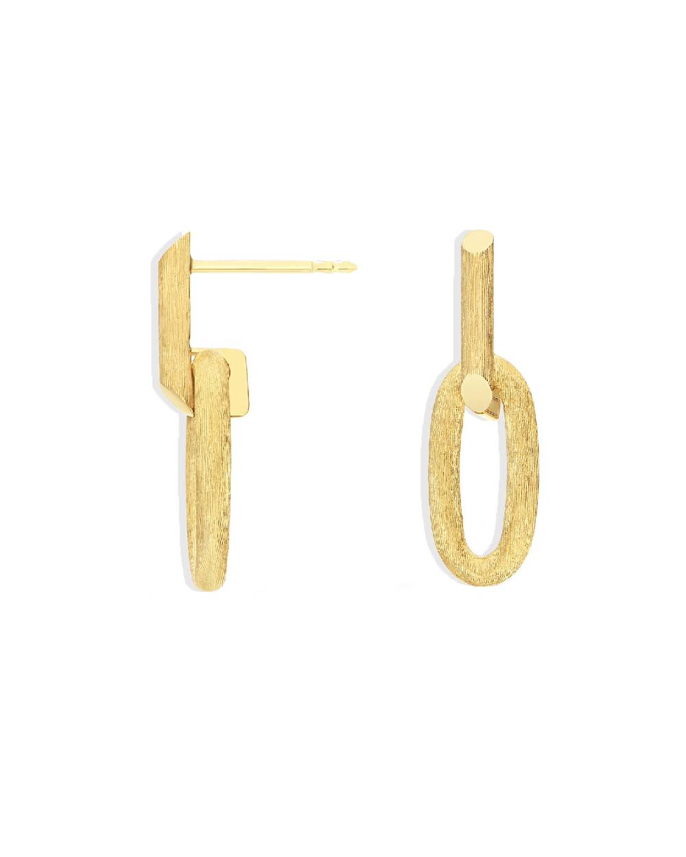 Nanis Orecchini "LIBERA" ovali eleganti in oro – Nanis Italian Jewels Smaltimento dello stoccaggio