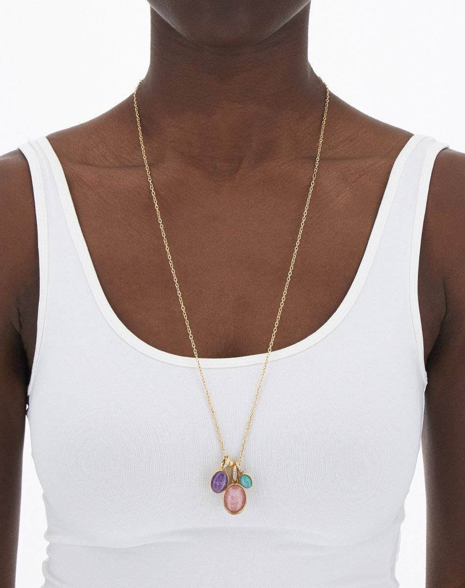 Nanis collana a catena con charms pendenti "boules" in oro inciso, diamanti – Nanis Italian Jewels Sostegno trimestrale
