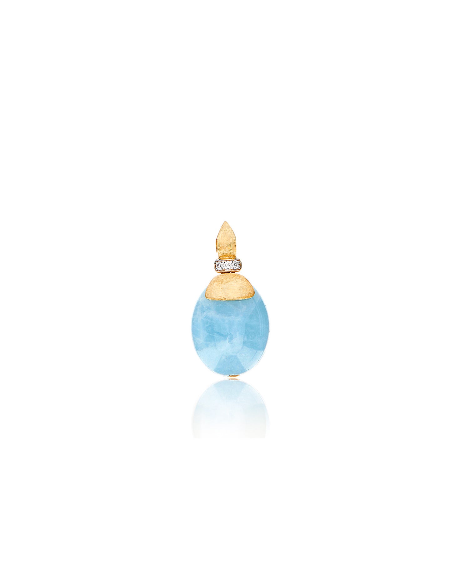 Nanis Pendente "AZURE" in oro, diamanti e acquamarina milk (grande) – Nanis Italian Jewels Nuovo