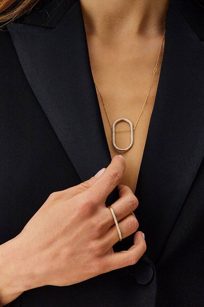 Nanis Collana "LIBERA" pendente con catena in oro e diamanti – Nanis Italian Jewels Offerta