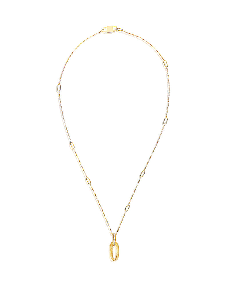 Nanis Collana "LIBERA" con pendente in oro e diamanti (corta) – Nanis Italian Jewels In Vendita