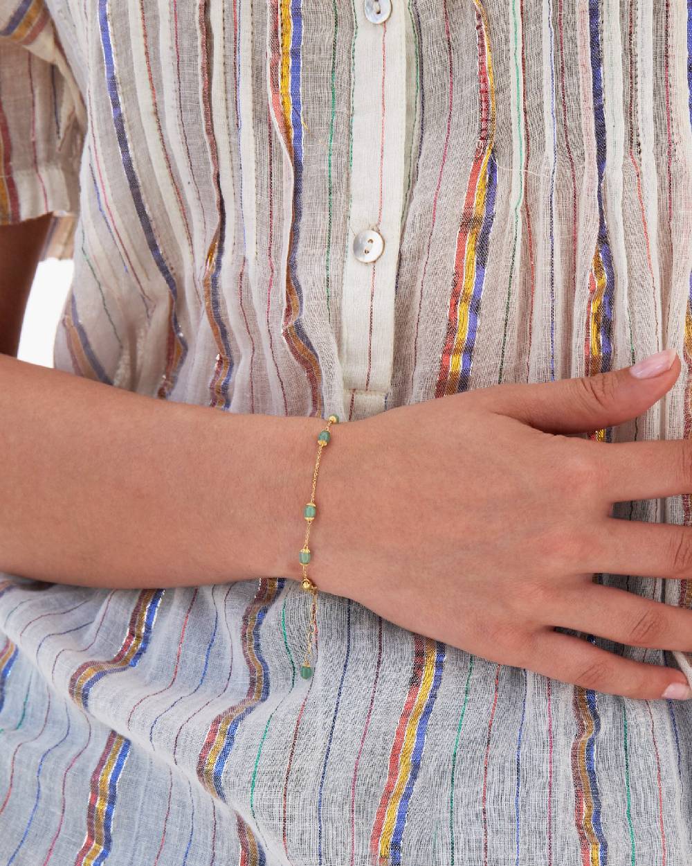 Nanis Bracciale "AMAZZONIA" in oro e avventurina verde – Nanis Italian Jewels Offerta per la Festa della Mamma