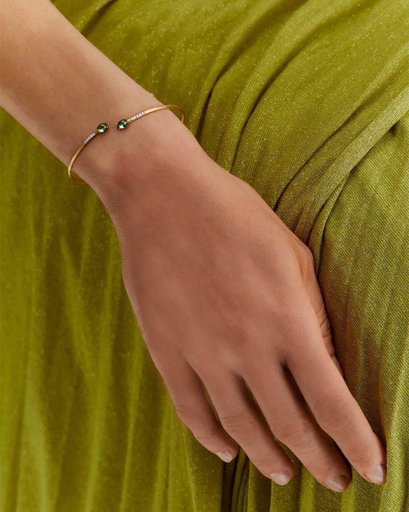 Nanis Bracciale a schiava "DANCING TOURMALINES" in oro, diamanti e tormalina – Nanis Italian Jewels Lightning offer