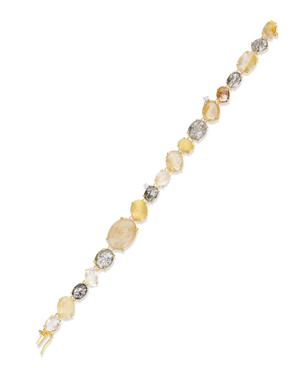 Nanis Bracciale "IPANEMA" in oro, quarzo rutilato e diamanti – Nanis Italian Jewels ACQUISTA ORA