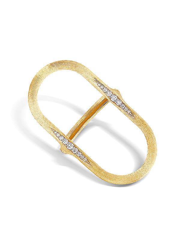 Nanis Anello "LIBERA" di design ovale aperto in oro e diamanti – Nanis Italian Jewels Trasporto libero internazionale