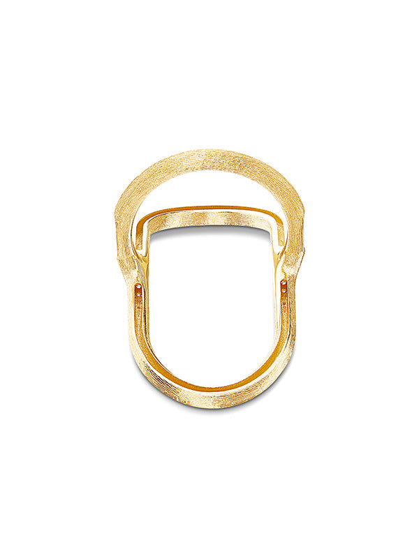 Nanis Anello "LIBERA" di design ovale aperto in oro e diamanti – Nanis Italian Jewels Trasporto libero internazionale