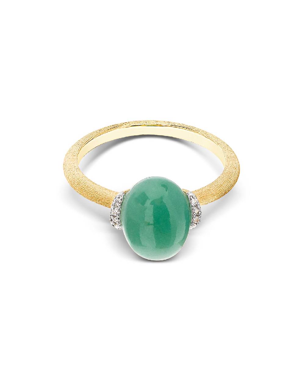Nanis Anello "AMAZZONIA" in oro, diamanti e avventurina verde (piccolo) – Nanis Italian Jewels Promozione Limitata