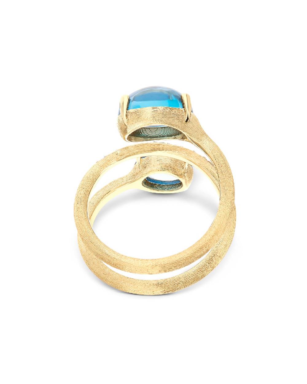 Nanis Anello contrariè "DANCING AZURE" in oro, diamanti e topazio London blu – Nanis Italian Jewels Saldi