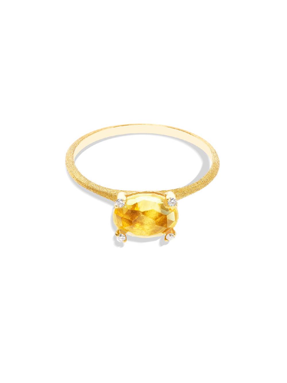 Nanis Anello "IPANEMA" in oro, quarzo citrino e dettagli di diamanti – Nanis Italian Jewels Spedizione gratuita
