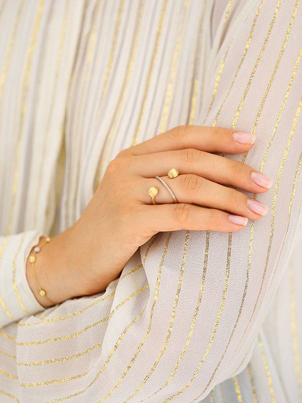 Nanis Anello ad incrocio "DANCING ÉLITE" con boules incise a mano in oro e d – Nanis Italian Jewels Ultimo giorno