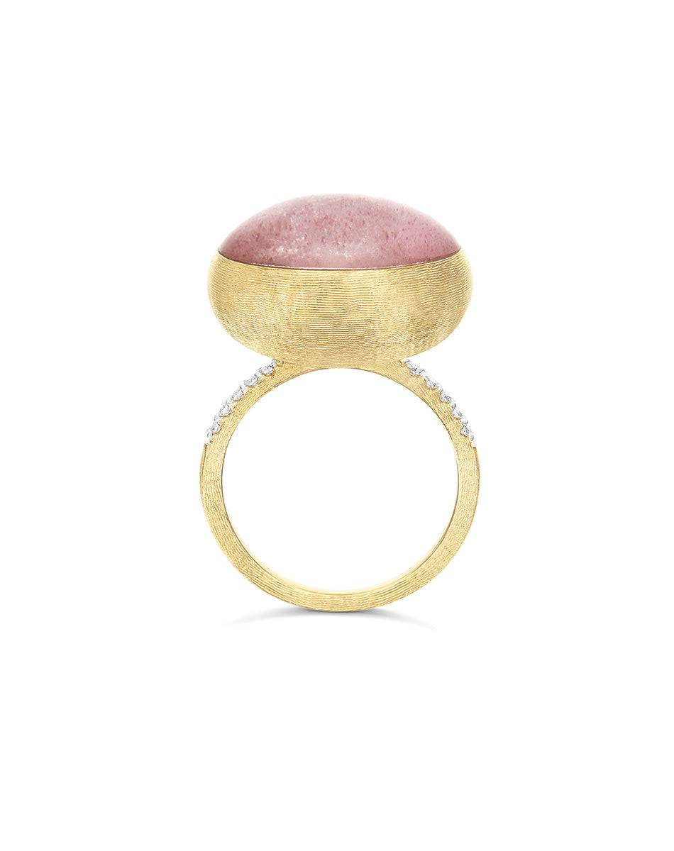 Nanis Anello Rosolio "Boules" in oro inciso, diamanti, cristallo di rocca, q – Nanis Italian Jewels Vendita