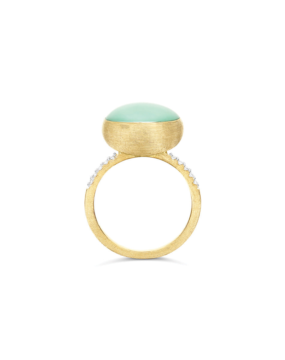 Nanis Anello Lattementa "Boules" in oro inciso, diamanti, cristallo di rocca – Nanis Italian Jewels Soddisfazione Garantita