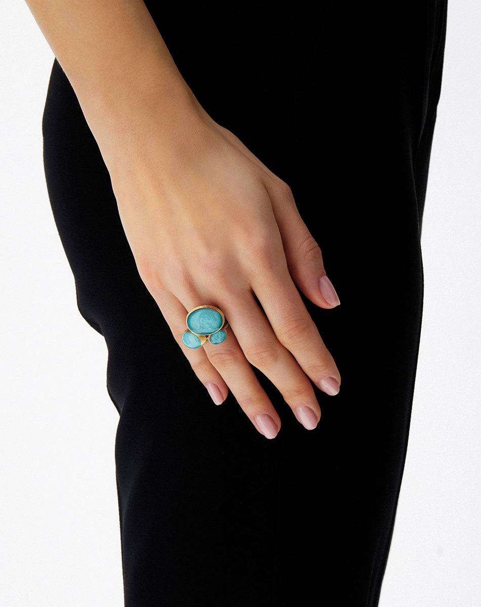 Nanis Anello Anice "Boules" in oro inciso, diamanti, cristallo di rocca e am – Nanis Italian Jewels Fino Al -60%
