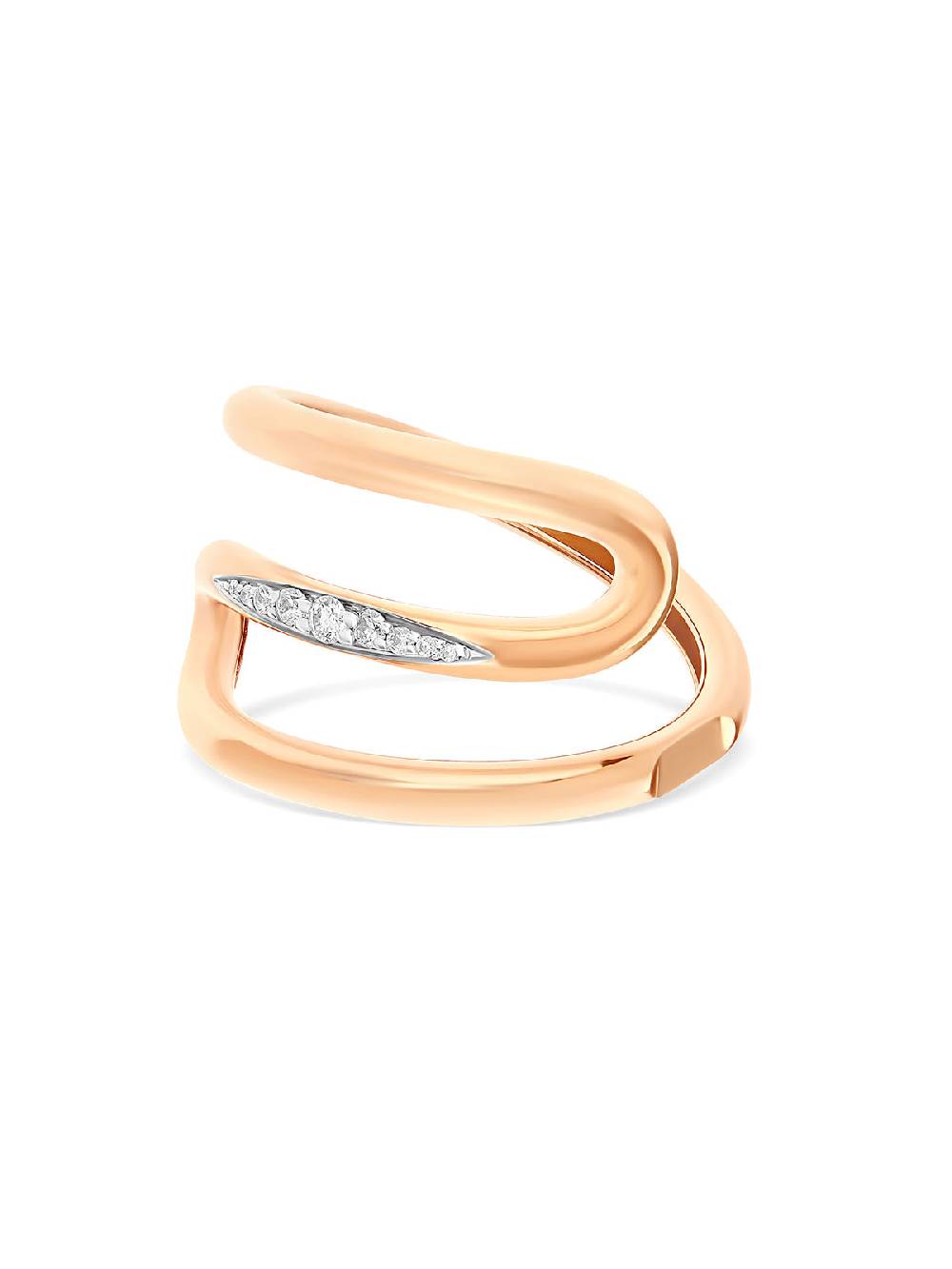 Nanis Anello "LIBERA" a spirale in oro rosa e diamanti – Nanis Italian Jewels Spedizione gratuita