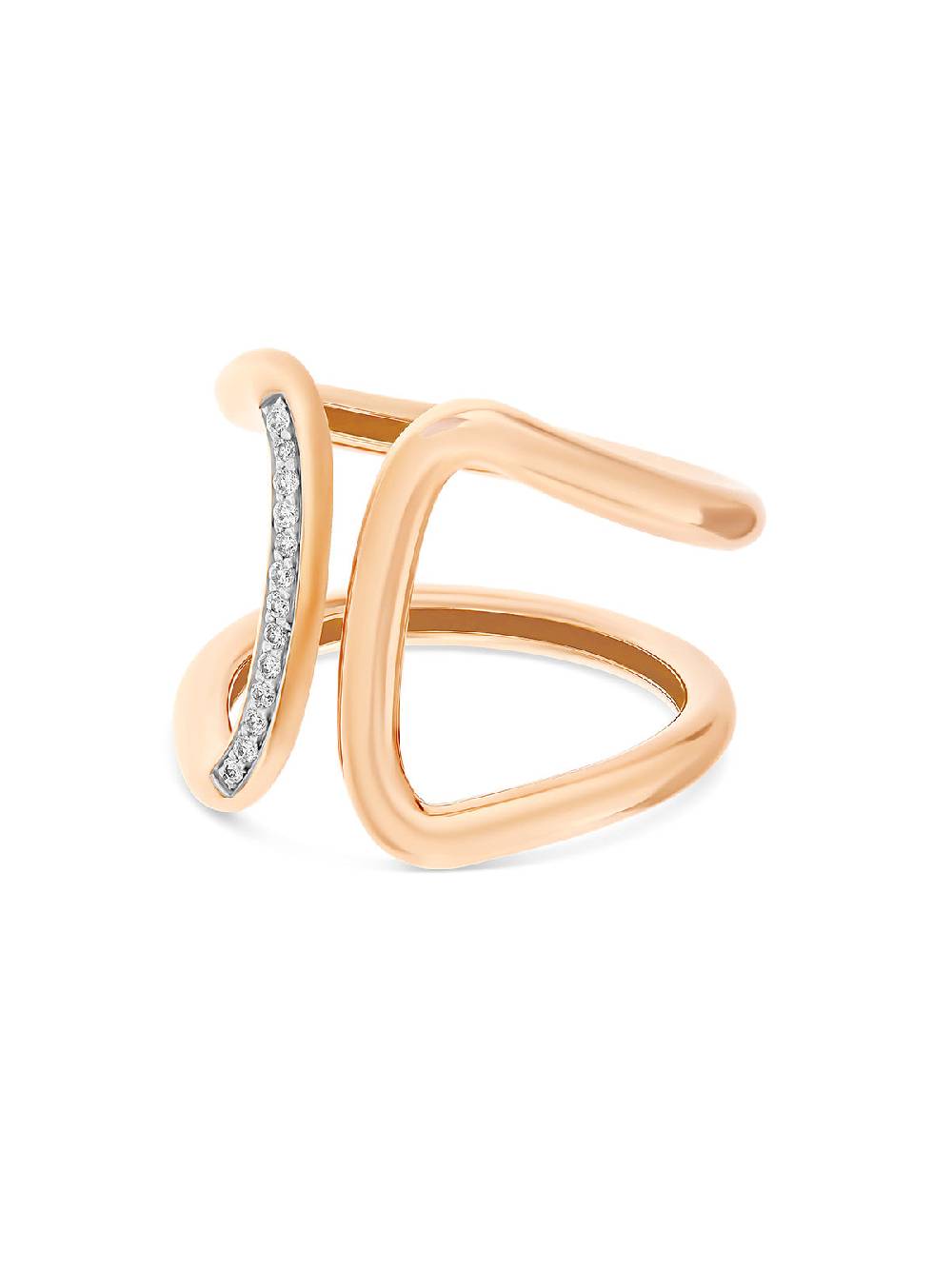 Nanis Anello "libera" a fascia in oro rosa e diamanti – Nanis Italian Jewels Sconto di tempo limitato