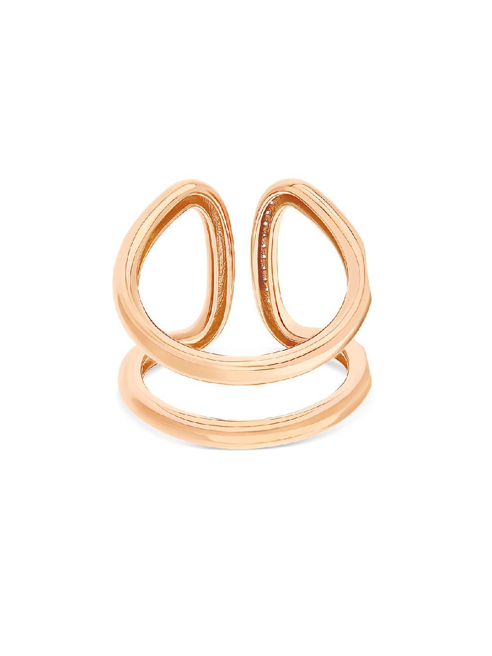 Nanis Anello "libera" a fascia in oro rosa e diamanti – Nanis Italian Jewels Sconto di tempo limitato