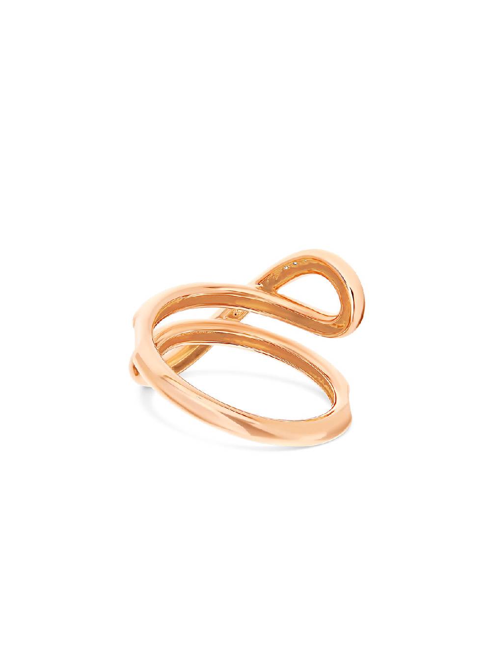 Nanis Anello "libera" intrecciato in oro rosa e diamanti – Nanis Italian Jewels Negozio online di fabbrica