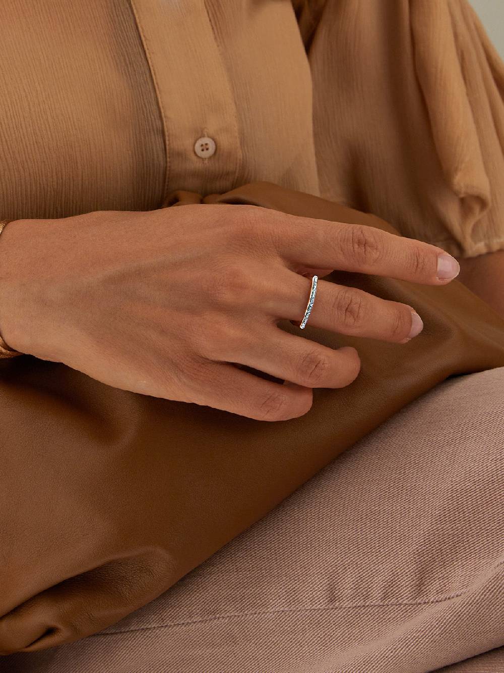 Nanis Anello "libera" essenziale in oro rosa e pavé di diamanti – Nanis Italian Jewels Prezzo di fabbrica