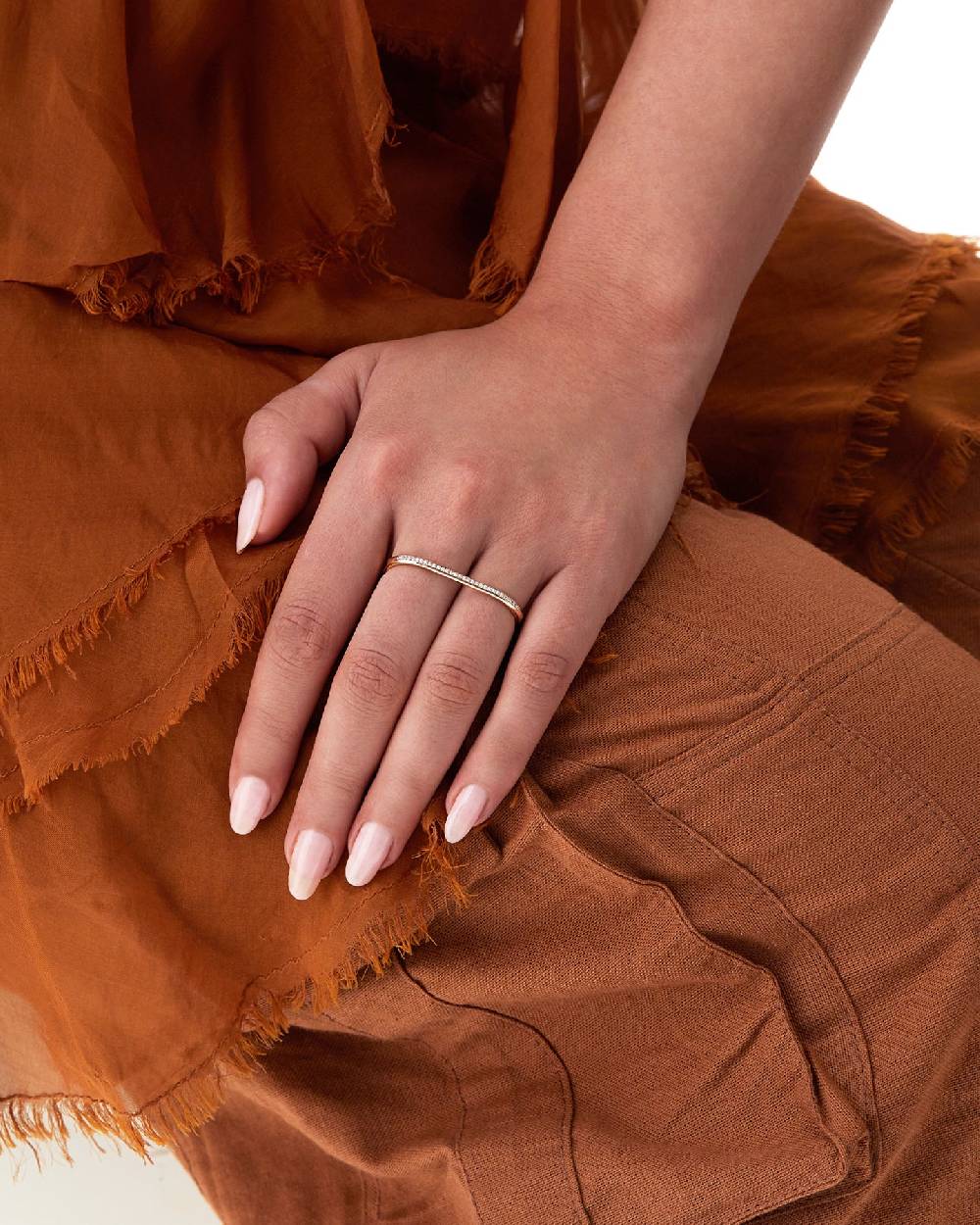 Nanis Anello "LIBERA" a doppio dito in oro rosa e diamanti – Nanis Italian Jewels Offerta speciale