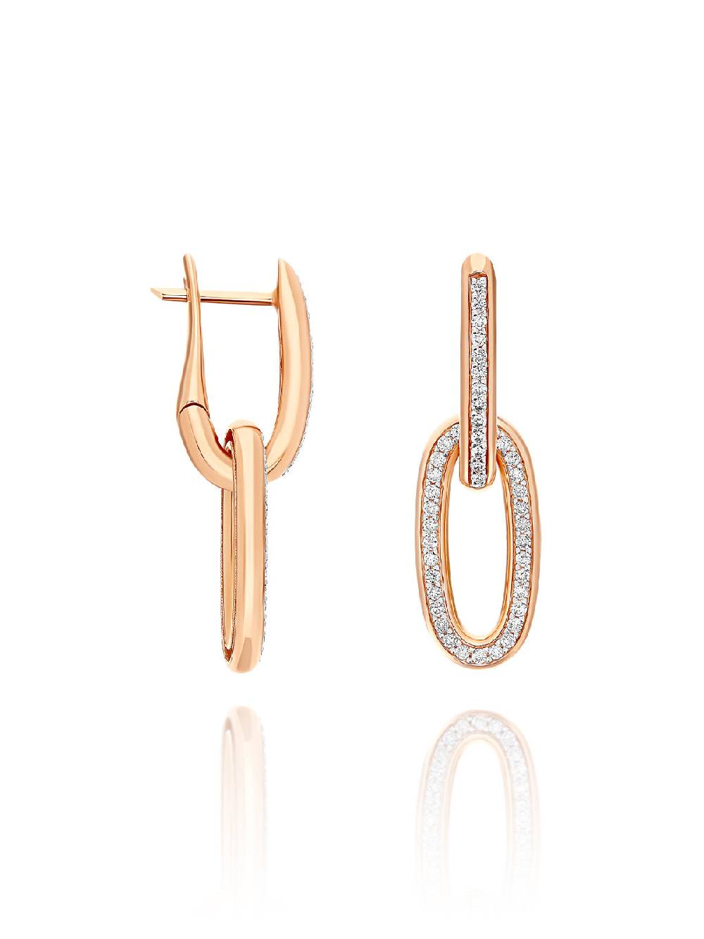 Nanis Orecchini "libera soul" pendenti in oro rosa e diamanti – Nanis Italian Jewels Shopping online