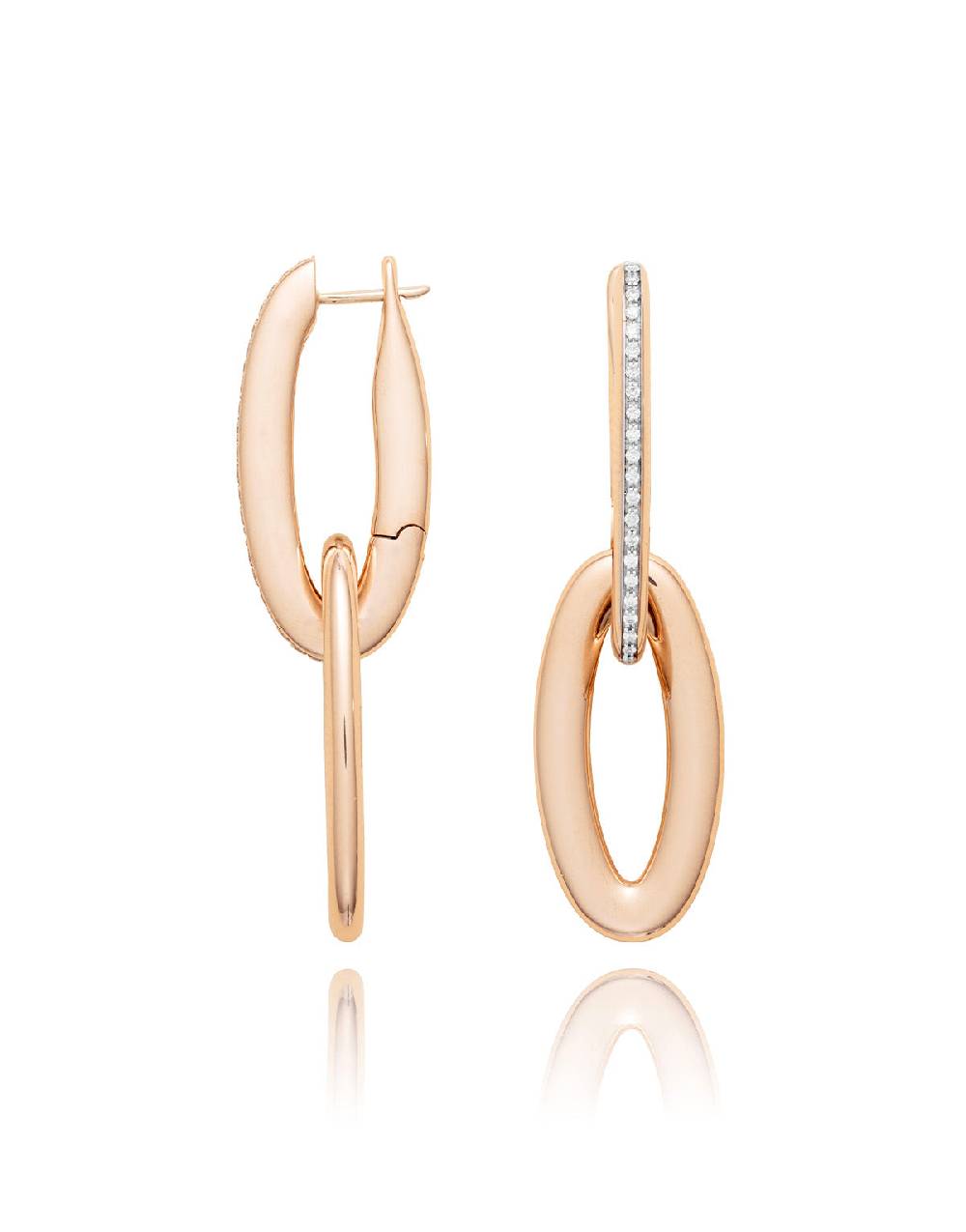 Nanis Orecchini "LIBERA ICON" ovali in oro rosa e diamanti – Nanis Italian Jewels Offerta per la Festa della Mamma