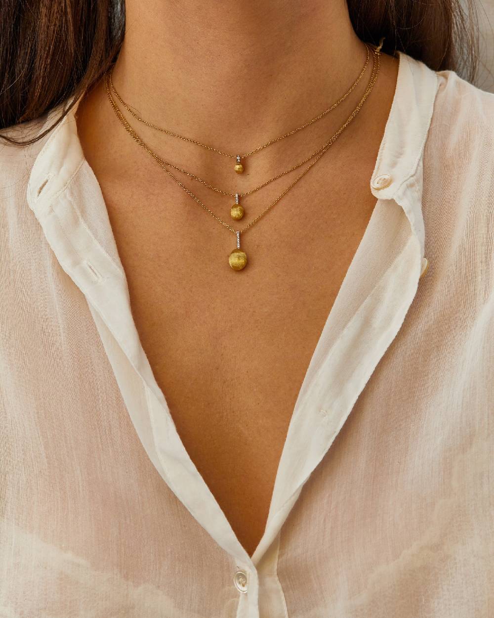 Nanis Collana "DANCING ÉLITE" con ciondolo piccolo in oro e accenti di diama – Nanis Italian Jewels Offerta migliore