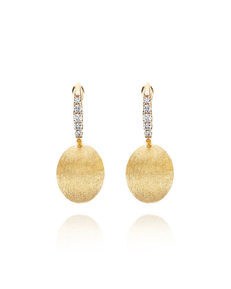Nanis Orecchini "CILIEGINE" con boules pendenti in oro e dettagli in diamant – Nanis Italian Jewels Liquidazione