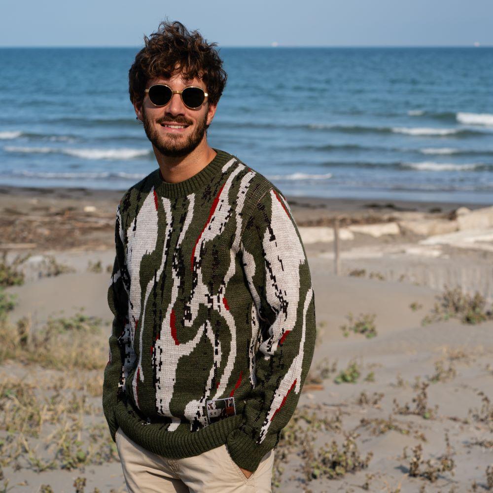 ﻿Seay / Maglione Allover Wood Tonga Sconto