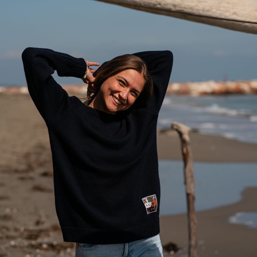 Seay / Maglione Blu Navy Tonga Offerta