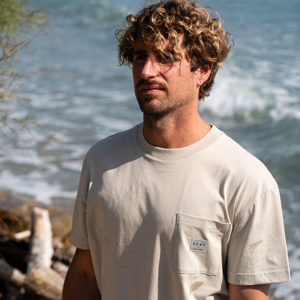 Seay / T-Shirt Cappuccino Delavé Qualità Garantita