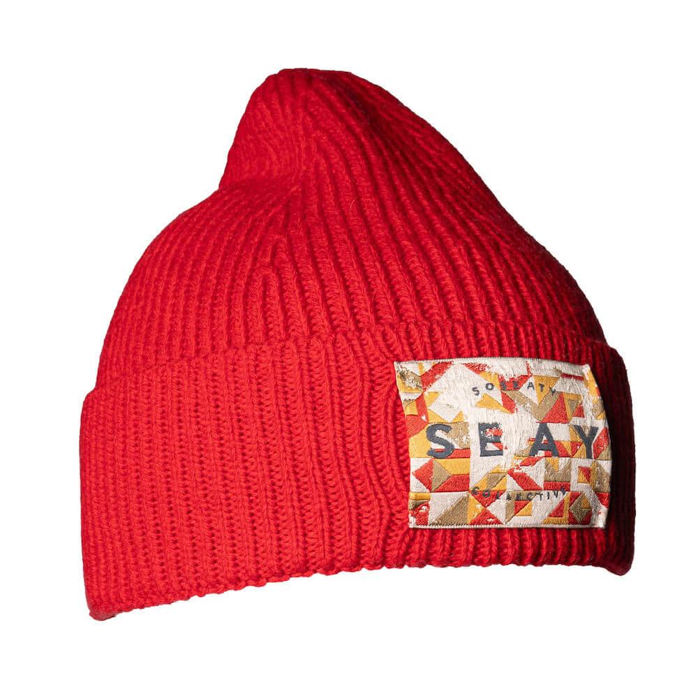 Seay / Cuffia Beanie Lana Rossa Consegna Veloce