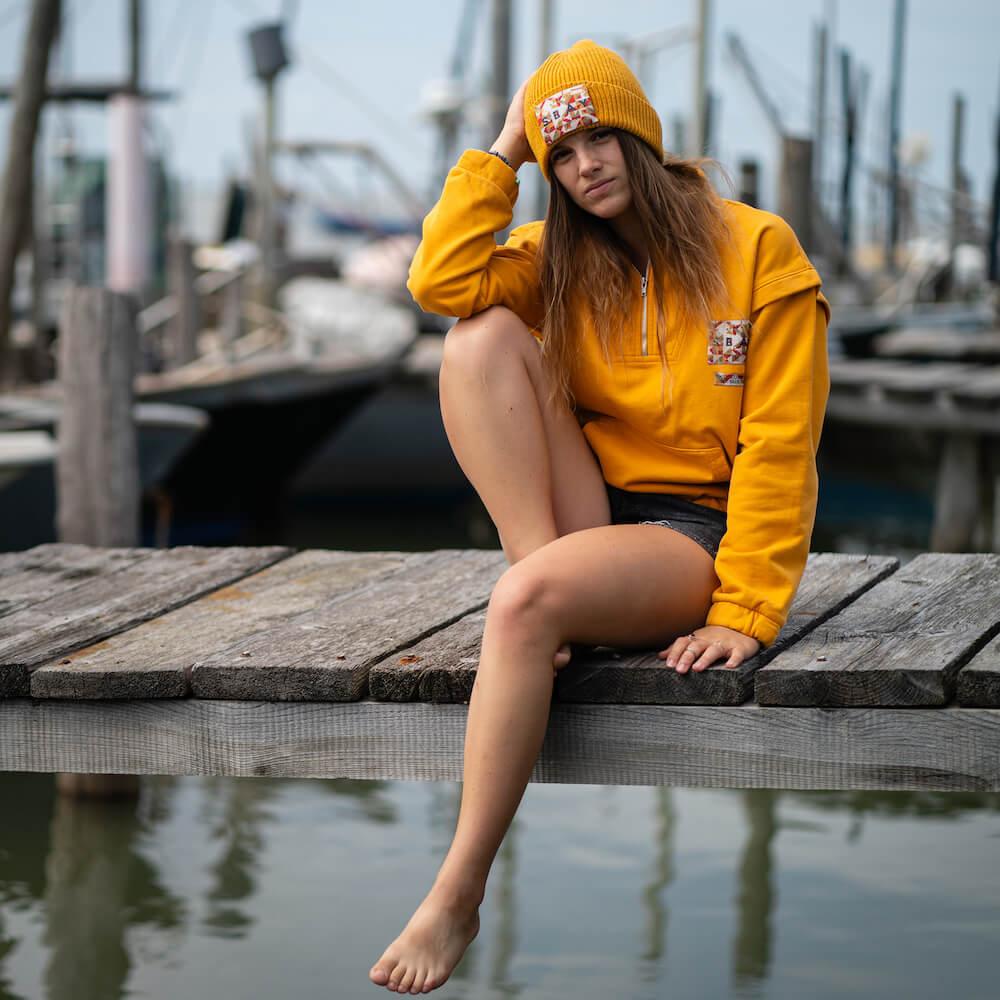 Seay / Cuffia Beanie Lana Ocra Promozione Limitata
