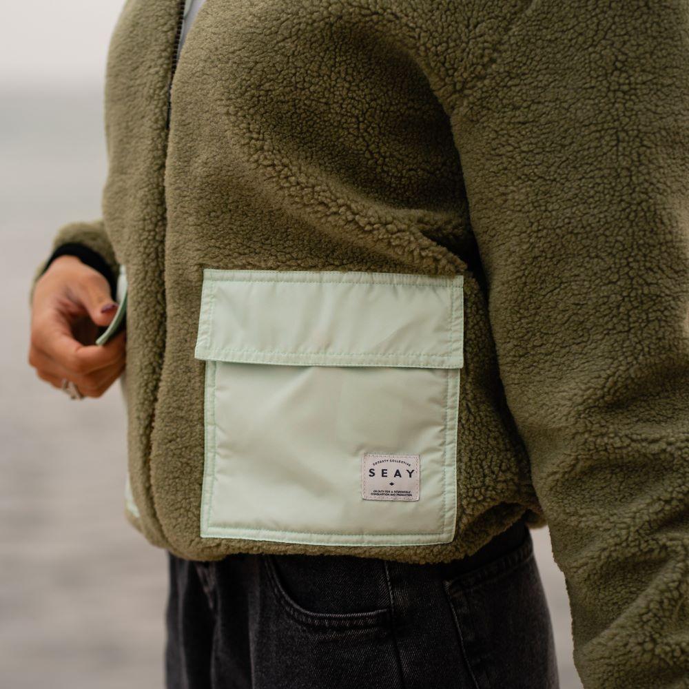Seay / Giacca Teddy Verde Menta Shopping Online