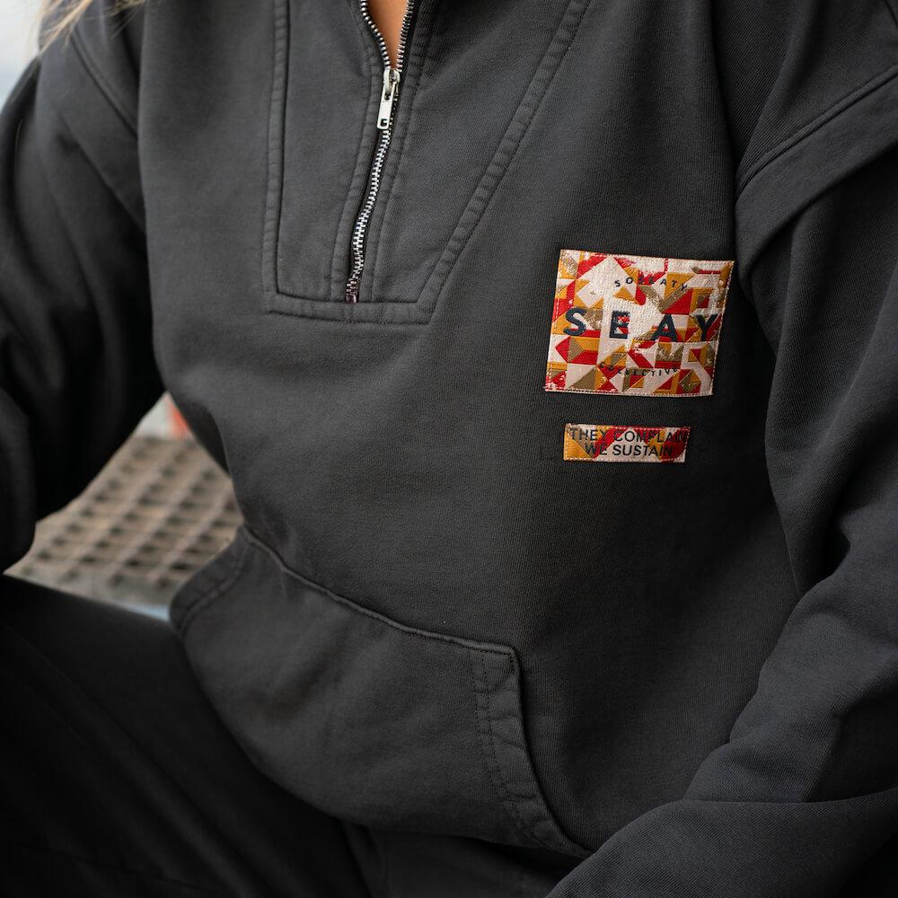 Seay / Felpa con Zip Nera Mandalay Convenienza